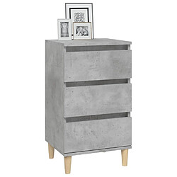 Acheter Maison Chic Table de chevet,Table de Nuit,Meuble de Rangement gris béton 40x35x70 cm bois d'ingénierie