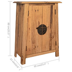 vidaXL Armoire latérale de salle de bain Pin massif 59x32x80 cm pas cher