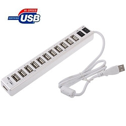 Wewoo Pour ordinateur portable / netbook blanc HUB USB 2.0 12 ports - Convient 