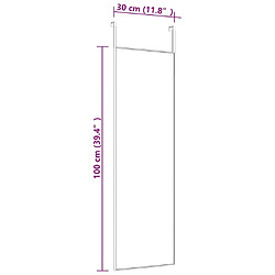 Acheter vidaXL Miroir de porte Noir 30x100 cm Verre et aluminium