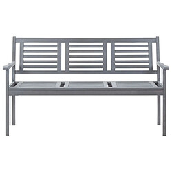 Avis Maison Chic Banc de jardin | Chaise de jardin 3 places avec coussin 150 cm Gris Eucalyptus -GKD35967