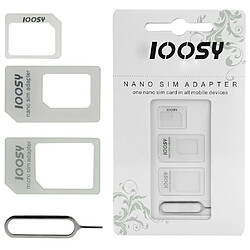 Appbot Link Noosy SIM adaptateur Mix-Kit paquet de 3 (Micro+Nano) - 1x adaptateur Nano-SIM á Mikro-SIM