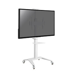 Kimex Support mobile pour écran Visioconférence 37''-70'' Hauteur 125-160cm Blanc