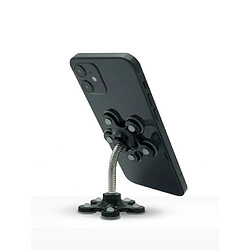 Muvit Support pour Smartphone à Ventouse Rotatif à 360 degré en Forme de Fleur Noir