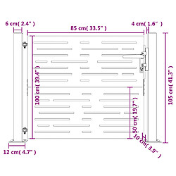 vidaXL Portail de jardin 105x105 cm acier corten conception de carré pas cher