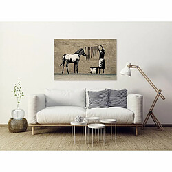 Paris Prix Tableau Banksy - Washing Zebra on Concrete Wide 80 x 120 cm