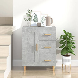 Maison Chic Buffet,Meuble de Rangement,commode pour salon,Cuisine Gris béton 69,5x34x90 cm Bois d'ingénierie -MN40599