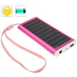 Wewoo Chargeur solaire Magenta pour téléphone portable, appareil photo numérique, PDA, lecteur MP3 / MP4 1350mAh