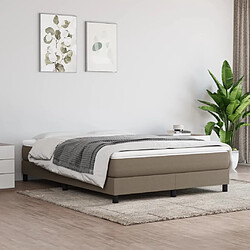 vidaXL Matelas de lit à ressorts ensachés Taupe 140x190x20 cm Tissu