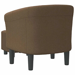 Maison Chic Fauteuil cabriolet et repose-pieds,Fauteuil luxe pour relax marron tissu -MN63645 pas cher