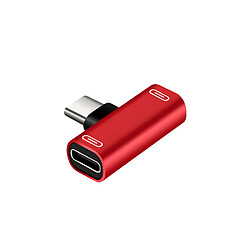 Eko Adaptateur Splitter Double USB Type-C vers USB Type-C Rouge 