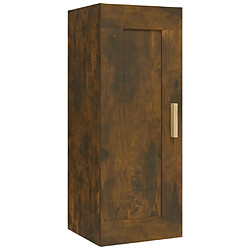 vidaXL Armoire murale Chêne fumé 35x34x90 cm Bois d'ingénierie