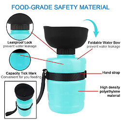 Universal Nourrisseur pliable pour animaux domestiques Bouilloire à extrusion Tasse Distributeur Bol d'alimentation pour chats Portable Bouteille d'eau pour chiens