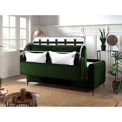 Acheter Lisa Design Owen - canapé 3 places convertible - couchage quotidien - matelas 12 cm - en velours