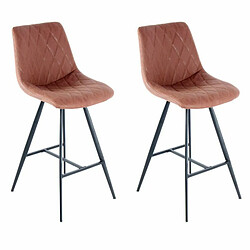 Paris Prix Lot de 2 Tabourets de Bar Frances 107cm Marron 