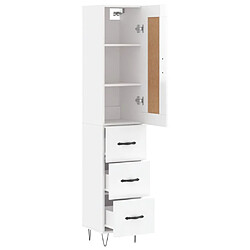 Acheter Maison Chic Buffet,Meuble de Rangement,commode pour salon,Cuisine Blanc brillant 34,5x34x180 cm Bois d'ingénierie -MN53957