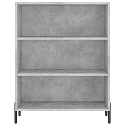 Maison Chic Buffet,Meuble de Rangement,commode pour salon,Cuisine gris béton 69,5x32,5x180 cm bois d'ingénierie -MN41261 pas cher