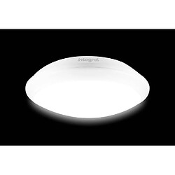 INTEGRAL LED Plafonnier affleurant à LED 24W 4000K 2400lm IK10 3hr blanc mat d'urgence IP66