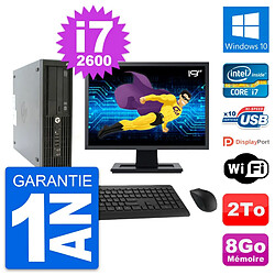 PC HP Z210 SFF Ecran 19" Intel Core i7-2600 RAM 8Go Disque 2To Windows 10 Wifi - Occasion