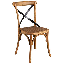 Acheter Aubry Gaspard Chaise bistrot en hêtre vieilli Lot de 4.