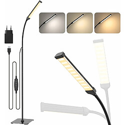 Vendos85 Lampadaire Flexible à Col de Cygne 120 LED 10W noir