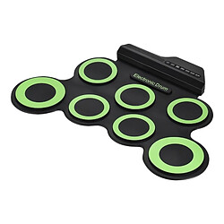 Wewoo instruments de musique Tambour électronique USB portable en rouleau silicone (vert) 