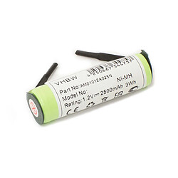 vhbw Batterie remplacement pour Braun 233.8008860 pour brosse à dents électrique (2500mAh, 1,2V, NiMH) 