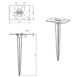 Trio Piquet fixation borne de jardin