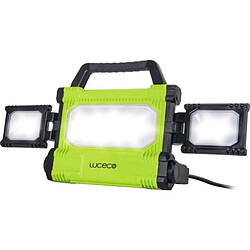 LUCECO Projecteur de chantier LED filaire pliable compact 50 W 5000 lm 6500K IP54