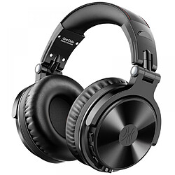 General Casque Bluetooth sur l'oreille, casque Hi-Res sur l'oreille pour la surveillance et le mixage en studio, casques pliables avec son stéréo sans fil/filaire, oreillette en cuir protéiné(noir) 