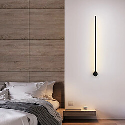 Acheter Stoex Applique Murale À Bande Led Applique Murale D'Intérieur Moderne, Applique Murale Linéaire Pour Chambre À Coucher, Salon, Noir, 50CM, Blanc Chaud