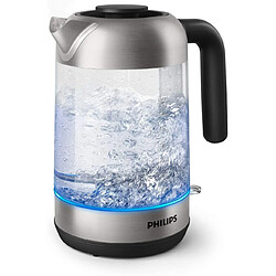 Philips bouilloire électrique de 1,7L 2200W transparent gris noir