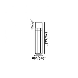 faro Balise de jardin gris foncé Tram 1 ampoule