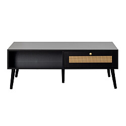 Bestmobilier Goto - table basse - noir - 110 cm