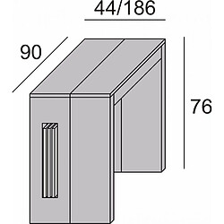 Acheter Inside 75 Table console extensible 8 couverts TOPAZ 90 cm béton avec allonges intégrées