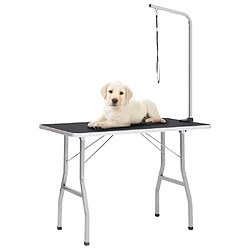 vidaXL Table de toilettage réglable pour chiens avec 1 boucle