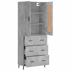 Acheter Maison Chic Buffet,Meuble de Rangement,commode pour salon,Cuisine Gris béton 69,5x34x180 cm Bois d'ingénierie -MN70551