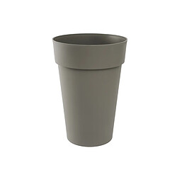 Pot de fleur rond Toscane Ø 46 x H.65 cm - Taupe - Eda 