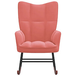 Maison Chic Chaise à bascule | Fauteuil Relax, design moderne Rose Velours -GKD55449