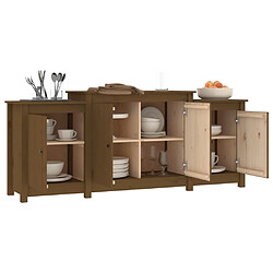 Acheter Maison Chic Buffet,Meuble de Rangement,commode pour salon,Cuisine Marron miel 164x37x68 cm Bois massif de pin -MN39172