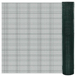 vidaXL Grillage Acier galvanisé et revêtement en PVC 25 x 1 m Vert