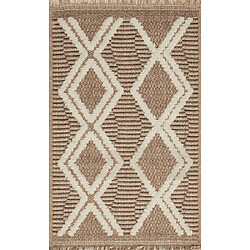 Avis Jardindeco Tapis intérieur extérieur aspect jute marron Tijuana 9048 230 x 160 cm.