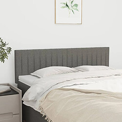 vidaXL Têtes de lit 2 pcs Gris foncé 72x5x78/88 cm Tissu 