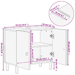 vidaXL Armoire lavabo de salle de bain bois massif de manguier pas cher