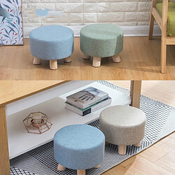 Wewoo Mode créatif petit tabouret salon maison petite chaise en bois massif bleu pas cher