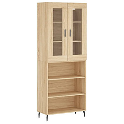 vidaXL Buffet haut Chêne sonoma 69,5x34x180 cm Bois d'ingénierie