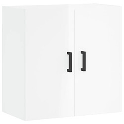 Maison Chic Armoire murale,Meuble de Rangement,Armoire Suspendue Blanc brillant 60x31x60 cm Bois d'ingénierie -MN21592