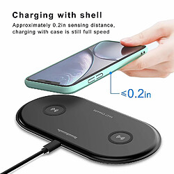 Acheter Universal Chargeur sans fil, coussin de charge sans fil rapide, charge sans fil haute vitesse compatible avec iPhone