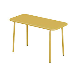 Vente-Unique Table de jardin pour enfants en métal L.80 cm - Jaune moutarde - POPAYAN de MYLIA