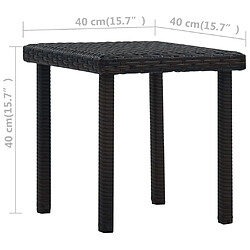 Acheter vidaXL Table à thé de jardin Marron 40x40x40 cm Résine tressée